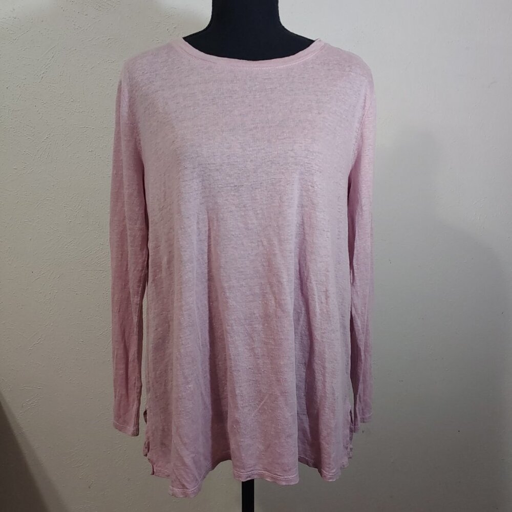 Eileen Fisher  Linen Long Sleeve Top